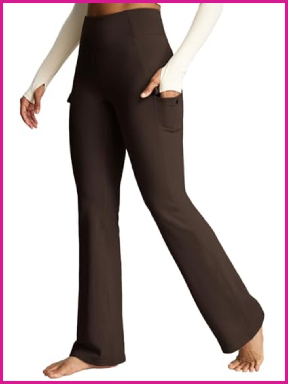 Fleece Lined Waterproof Thermal Hiking Pants Stretch Cargo Leggings